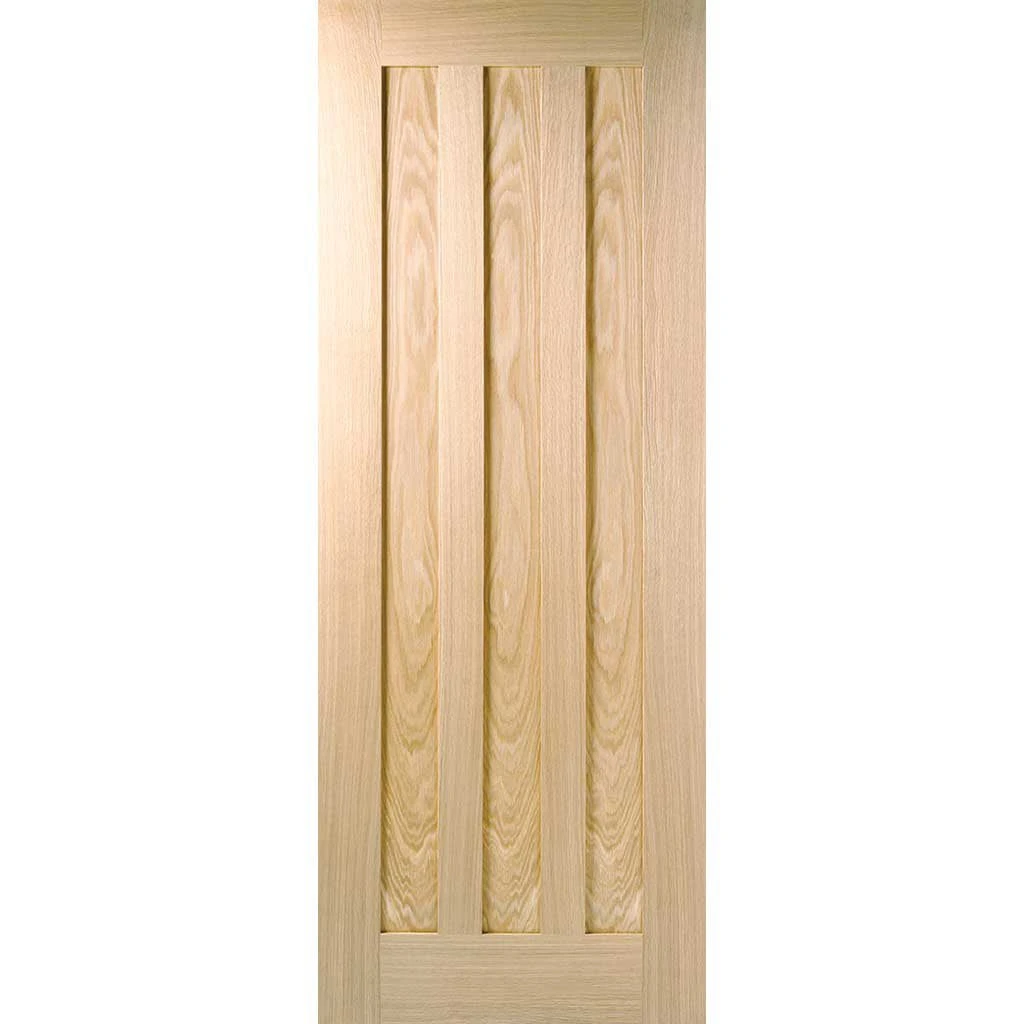 Pass-Easi Three Sliding Doors And Frame Kit - Idaho 3 Panel Oak Door - Prefinished 3 Pass-Easi Three Sliding Doors And Frame Kit - Idaho 3 Panel Oak Door - Prefinished - Image 3