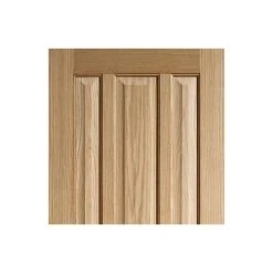 Double Sliding Door & Wall Track - Kilburn 3 Panel Oak Doors - Unfinished -LPD Door oak kilburn top7