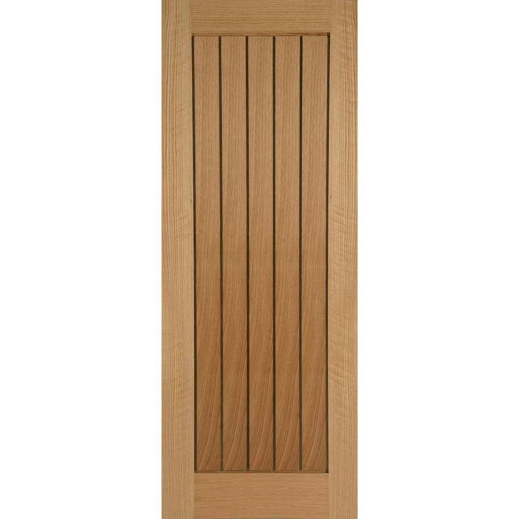 Mexicano Oak Internal Door - Vertical Lining 2 Mexicano Oak Internal Door - Vertical Lining - Image 2