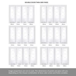 ThruEasi Room Divider - Orly Clear Glass White Primed Double Doors With Double Sides -LPD Door orly white glazed door design door dividers interior design uk