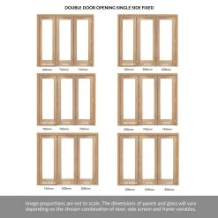 ThruEasi Room Divider - Pattern 10 Oak Frosted Glass Unfinished Double Doors With Single Side -LPD Door pattern 10 glazed door directdoors thrueasi modern door design 3