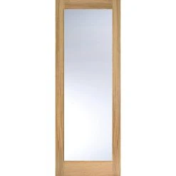 Full Pane Oak Internal Door - Clear Glass 7 Full Pane Oak Internal Door - Clear Glass -LPD Door pattern 10 internal oak glazed modern door