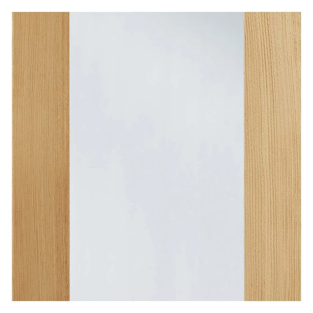 Pattern 20 Oak Internal Door Pair - Clear Glass 4 Pattern 20 Oak Internal Door Pair - Clear Glass - Image 4
