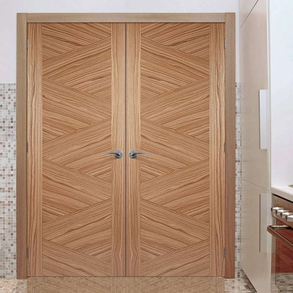 Bespoke Zeus Walnut Flush Internal Door Pair - Prefinished 1 Bespoke Zeus Walnut Flush Internal Door Pair - Prefinished