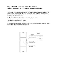 Single Sliding Door & Wall Track - Greenwich Door - Clear Glass - Black Primed -LPD Door rails and stiles directdoors directdoors board glass pocket doors e75fbdc9 047b 4e7a ab91 b918c8dc215b