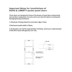 Single Sliding Door & Wall Track - Soho 4 Panel Door - Black Primed -LPD Door rails and stiles directdoors directdoors board panel pocket doors 5f3759fd 4f11 4b9b 99d5 48420135a6af