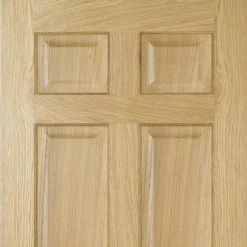 Regency 6 Panel Oak Internal Door - Prefinished -LPD Door regency door 6p white oak nrm lpd top