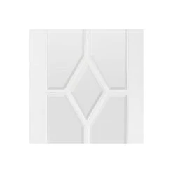 Reims Internal Door Pair - Bevelled Clear Glass - White Primed -LPD Door reims diamond white elegant glazed door lpd mid5