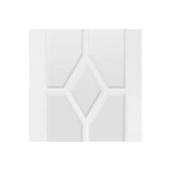 Reims Diamond Single Evokit Pocket Door - Clear Bevelled Glass - White Primed -LPD Door reims diamond white elegant glazed door lpd mid6 d5a768e6 9ea7 4afa bdb4 9b77d261fa65