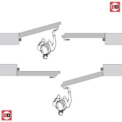 Downham Internal Door Pair - Bevelled Clear Glass - White Primed -LPD Door right towards left away1