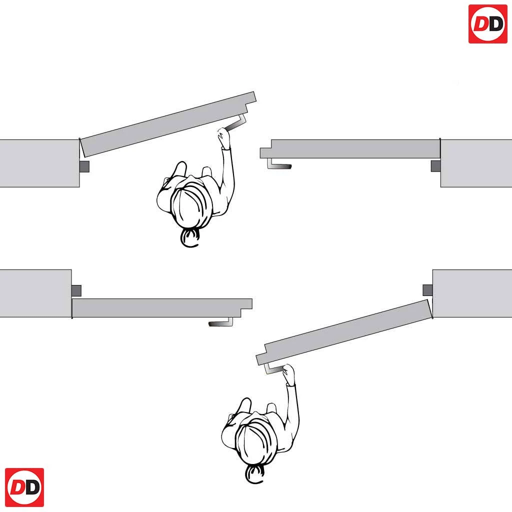 GTP SA 10 Pane Internal Door Pair - Bevelled Clear Glass - White Primed 4 GTP SA 10 Pane Internal Door Pair - Bevelled Clear Glass - White Primed - Image 4