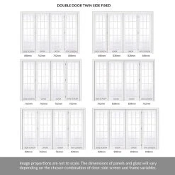 ThruEasi Room Divider - SA 15L Clear Glass White Primed Double Doors With Double Sides -LPD Door sa15 white elegant room dividers interior doors uk