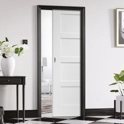 Shaker 4P Single Evokit Pocket Door - White Primed