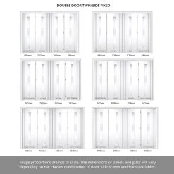 ThruEasi Room Divider - Sierra Blanco - Frosted Glass White Painted Double Doors With Double Sides -LPD Door sierra glazed doors directdoors room dividers interior doors uk