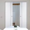 Sierra Blanco Flush Absolute Evokit Double Pocket Doors - White Painted