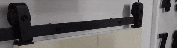 SpaceEasi Top Mounted Black Folding Track & Double Door - Kilburn 1 Pane Oak Door - Clear Glass - Unfinished 6 SpaceEasi Top Mounted Black Folding Track & Double Door - Kilburn 1 Pane Oak Door - Clear Glass - Unfinished - Image 6