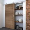 Top Mounted Stainless Steel Sliding Track & Door - Sofia Walnut Veneer Door - Prefinished