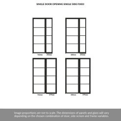 ThruEasi Room Divider - Soho 4 Pane Black Primed Clear Glass Unfinished Industrial Door With Narrow Single Side -LPD Door soho black door directdoors 6 SOHBLA30 THRT 1 1 292 c