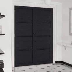Soho 4 Panel Charcoal Internal Door Pair - Prefinished