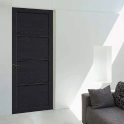 Soho 4 Panel Charcoal Internal Door - Prefinished