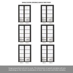 ThruEasi Room Divider - Soho 4 Pane Black Primed Clear Glass Unfinished Door With Single Side 8 ThruEasi Room Divider - Soho 4 Pane Black Primed Clear Glass Unfinished Door With Single Side -LPD Door soho glazed door black interior door modern design driectdoors SOHBLA30 THRT1