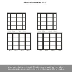 ThruEasi Room Divider - Soho 4 Pane Black Primed Clear Glass Unfinished Industrial Double Doors With Narrow Double Sides -LPD Door soho glazed door design directdoors SOHBLA30 THRT 2 2 292 e42de487 0a4b 43f1 a153 cf70e1b98698