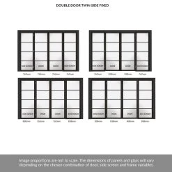 ThruEasi Room Divider - Soho 4 Pane Black Primed Clear Glass Unfinished Double Doors With Double Sides 9 ThruEasi Room Divider - Soho 4 Pane Black Primed Clear Glass Unfinished Double Doors With Double Sides -LPD Door soho glazed door design directdoors SOHBLA30 THRT11