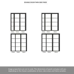 ThruEasi Room Divider - Soho 4 Pane Black Primed Clear Glass Unfinished Industrial Double Doors With Narrow Single Side -LPD Door soho glazed door design directdoors sd SOHBLA30 THRT 1 2 292 384b40a6 9fa6 46e3 97eb c3dc1294f3d2