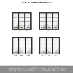 ThruEasi Room Divider - Soho 4 Pane Black Primed Clear Glass Unfinished Double Doors With Single Side 8 ThruEasi Room Divider - Soho 4 Pane Black Primed Clear Glass Unfinished Double Doors With Single Side -LPD Door soho glazed doors directdoors room divider a SOHBLA30 THRT6