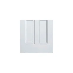 Nostalgia 4 Panel Internal Door Pair - Raised Mouldings - White Primed -LPD Door solid door white primed nostalgia 4p bot1