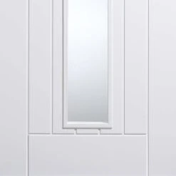 Mexicano Internal Door Pair - Clear Glass - White Primed -LPD Door solid white primed mexicano glazed door contemporary modern bot11