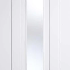 Mexicano Internal Door Pair - Clear Glass - White Primed -LPD Door solid white primed mexicano glazed door contemporary modern mid1