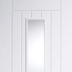 Mexicano Internal Door Pair - Clear Glass - White Primed -LPD Door solid white primed mexicano glazed door contemporary modern top11