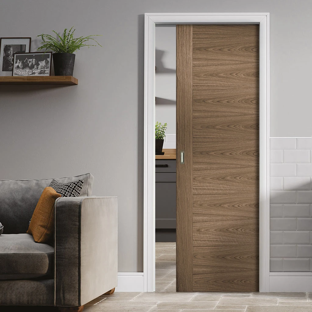 Sofia Walnut Veneer Evokit Pocket Fire Door - 30 Minute Fire Rated - Prefinished 1 Sofia Walnut Veneer Evokit Pocket Fire Door - 30 Minute Fire Rated - Prefinished