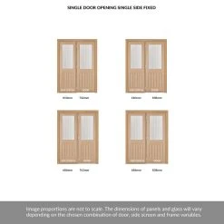 ThruEasi Room Divider - Belize Oak Door Silkscreen Etched Clear Glass Unfinished Door With Single Side -LPD Door thrueasi belize oak etched clear glass 1d 1s