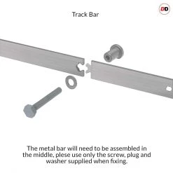 Top Mounted Stainless Steel Sliding Track & Double Door - Liberty 4 Pane Black Primed Doors - Clear Glass -LPD Door thruslide top mounted XLJ track board d977704d ca03 4ba2 af82 152cd916f447
