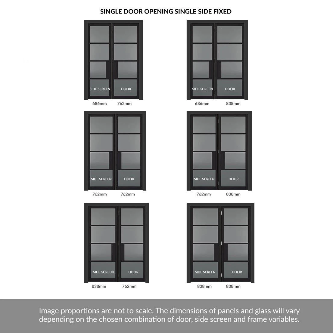 ThruEasi Room Divider - Chelsea 4 Pane Black Primed Tinted Glass Unfinished Door With Single Side 4 ThruEasi Room Divider - Chelsea 4 Pane Black Primed Tinted Glass Unfinished Door With Single Side - Image 4
