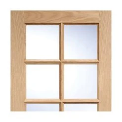 Cottage 6 Pane Oak Double Door And Frame Set - Clear Double Glazing 13 Cottage 6 Pane Oak Double Door And Frame Set - Clear Double Glazing -LPD Door to p2