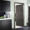 Tres Charcoal Black Flush Internal Door - Prefinished