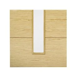 Bespoke Lille 1L Oak Flush Internal Door - Clear Glass - Prefinished -LPD Door trendy flush internal door lpdoors lille oak glazed rt medium bot5