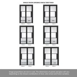 ThruEasi Room Divider - Tribeca 3 Pane Black Primed Clear Glass Unfinished Door With Single Side 7 ThruEasi Room Divider - Tribeca 3 Pane Black Primed Clear Glass Unfinished Door With Single Side -LPD Door tribeca clear glass designer industrial doors uk TRIBLACLR30 THRT3