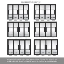 ThruEasi Room Divider - Tribeca 3 Pane Black Primed Clear Glass Unfinished Double Doors With Double Sides 7 ThruEasi Room Divider - Tribeca 3 Pane Black Primed Clear Glass Unfinished Double Doors With Double Sides -LPD Door tribeca industrial style doors uk room dividers trueasi TRIBLACLR30 THRT13