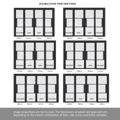 ThruEasi Room Divider - Tribeca 3 Pane Black Primed Clear Reeded Glass Unfinished Double Doors With Double Sides -LPD Door tribeca reeded doors black glazed interior design TRIBLAREE30 THRT13