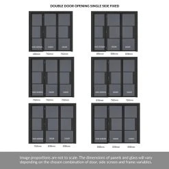 ThruEasi Room Divider - Tribeca 3 Pane Black Primed Tinted Glass Unfinished Double Doors With Single Side 8 ThruEasi Room Divider - Tribeca 3 Pane Black Primed Tinted Glass Unfinished Double Doors With Single Side -LPD Door tribeca tinted glass doors directdoors interior design TRIBLATINT30 THRT8