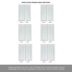 ThruEasi Room Divider - Utah 3 Pane Clear Glass White Primed Door With Single Side -LPD Door utah glazed doors modern interior design