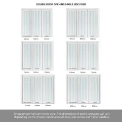 ThruEasi Room Divider - Utah 3 Pane Clear Glass White Primed Double Doors With Single Side -LPD Door utah glazed doors modern interior door directdoors