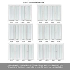 ThruEasi Room Divider - Utah 3 Pane Clear Glass White Primed Double Doors With Double Sides -LPD Door utah white glazed doors interior door design directdoors