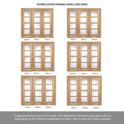 ThruEasi Room Divider - Vancouver 4 Pane Oak Clear Glass Prefinished Door With Single Side -LPD Door vancouver glazed doors directdoors boards 4 pane