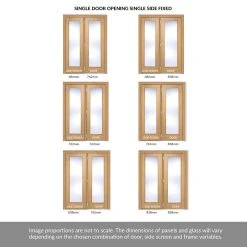 ThruEasi Room Divider - Vancouver 1 Pane Oak Clear Glass Prefinished Door With Single Side -LPD Door vancouver glazed doors directdoors interior design