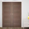 Bespoke Vancouver Chocolate Grey Internal Door Pair - Prefinished